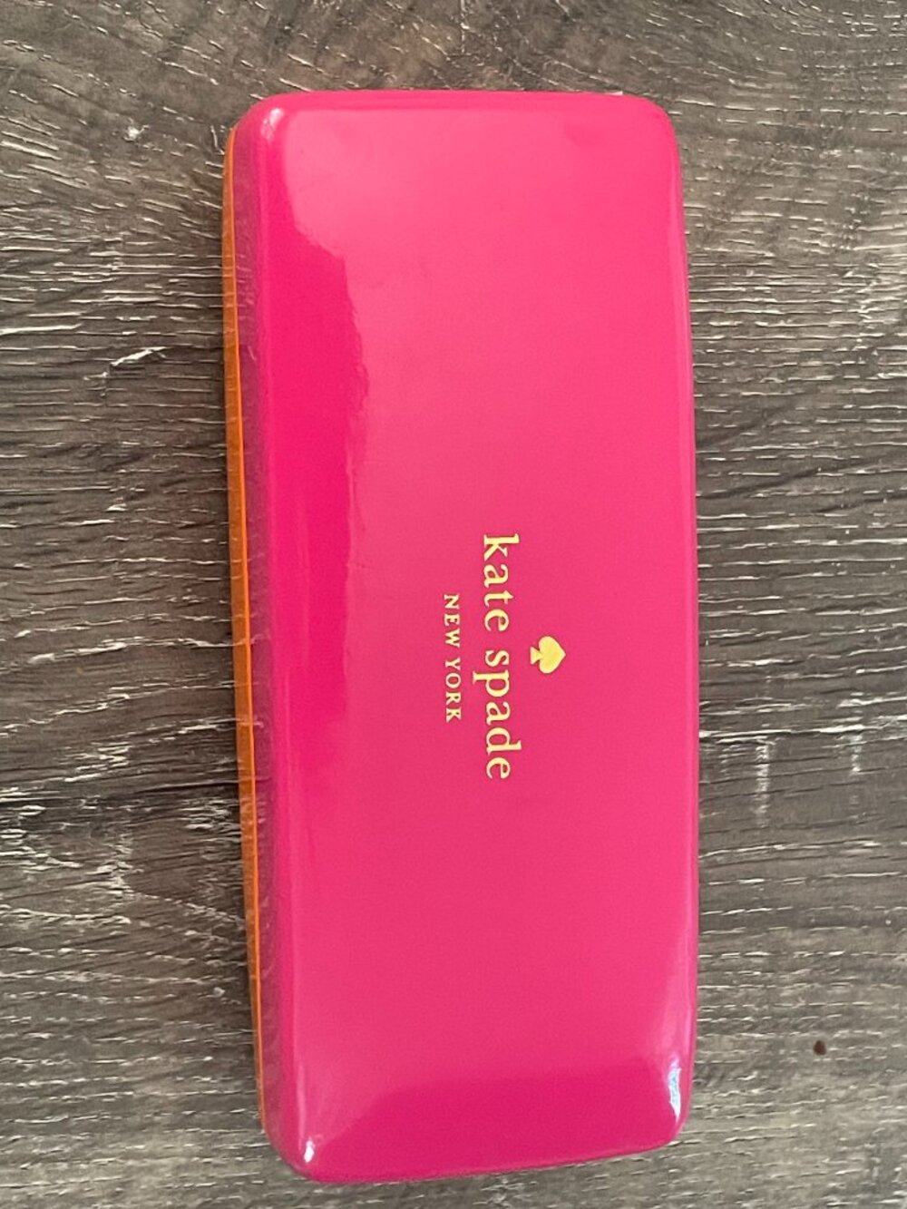 Kate Spade Pink and Orange Glasses Case